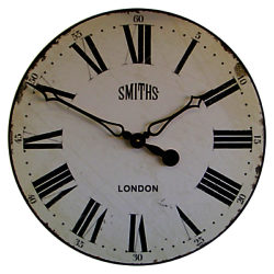 Lascelles Smith Wall Clock, Dia.50cm White